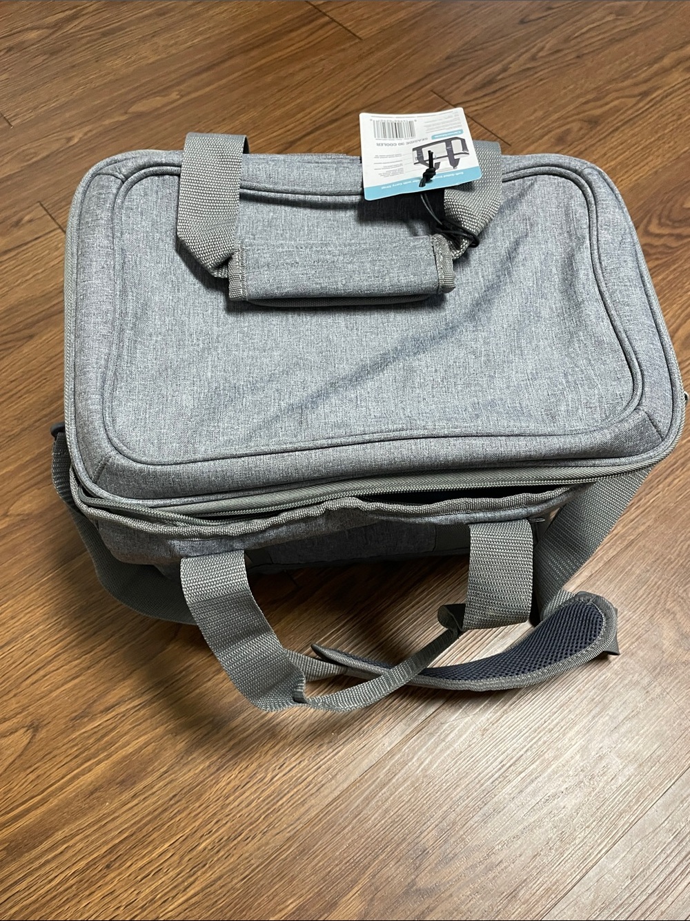 Gray Insulated Soft-Sided Cooler Bag